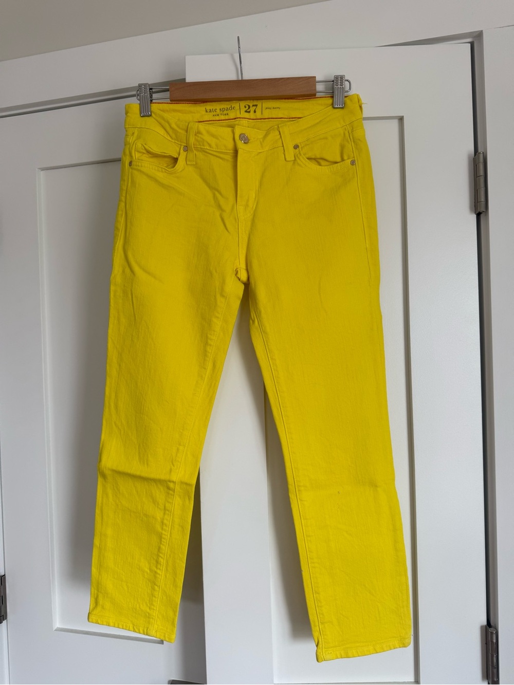 kate spade Bright Yellow Straight Leg Jeans